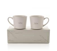 Widdop Amore Mrs and Mrs Wedding Gift Set of 2 Boxed Mugs - Unique Wedding Gift