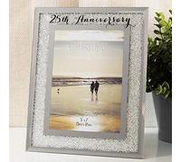 5' x 7' - Celebrations Crystal Frame - 25th Anniversary