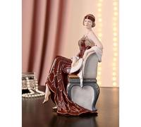 Widdop and Co Broadway Belles Lady Figurine Resin Dark Berry Gown Sitting Charlotte 69566