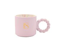 Widdop and Co Celebrations 18th Birthday Mug for Girls - Pink Ceramic Coffee Cup with Gold Eighteen Print & Confetti Interior - Cute Keepsake Gift for Her, Daughter, Friend