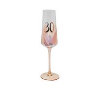 Widdop and Co Celebrations - Hotchpotch - 30th Birthday Luxe Brushstroke Birthday Champagne/Prosecco Flute Drinking Glass - Premium Kitchenware, Gifting & Homeware - Boxed & Ready to Gift.