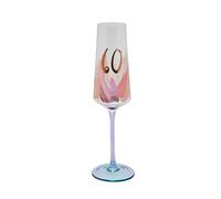 Widdop and Co Celebrations - Hotchpotch - 60th Birthday Luxe Brushstroke Birthday Champagne/Prosecco Flute Drinking Glass - Premium Kitchenware, Gifting & Homeware - Boxed & Ready to Gift.