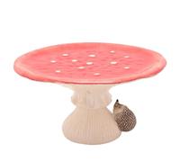 Widdop and Co Country Living Ceramic Toadstool & Hedgehog Cake Stand Unique Nature-Themed Gift