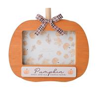 Widdop and Co. - Country Living - Wall Mounted/Self Standing Photo Frame 6" x 4" - Pumpkin Shaped. Autumnal Home Décor Gifting Decorative Sign for Living Room, Kitchen or Bedroom. H: 20cm x W: 21.5cm.