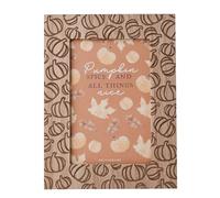 Widdop and Co. - Country Living - 'Pumpkin Spice & All Things Nice' Self Standing Photo Frame 4" x 6" - Pumpkin Autumn Home Décor Single Aperture Living Room, Kitchen or Bedroom. H: 20cm x W: 21.5cm.