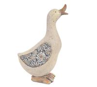 Widdop and Co Country Living - Resin Speckled Duck Figurine - Rustic Country Cottage Aesthetic Gifting & Homeware - For Living Room, Kitchen, Dining Room, Bedroom or Bathroom - H: 28cm x W: 8cm.