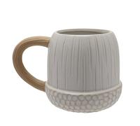 Widdop and Co - Country Living - White Glazed Ceramic Acorn Cup Mug for Tea & Coffee. Home Decor Gifting for Hosting, Dinner & Parties for Animal & Nature Lovers - 400ml / 14oz.