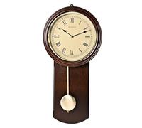 Widdop and Co Dark Walnut Finish Pendulum Wall Clock - W9905