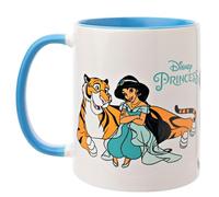 Widdop and Co. - Disney Princess Jasmine Mug - Blue/White Tea & Coffee Glazed Stoneware Icons & Villains Drinking Cup - Officially Licensed Disney Merchandise (325ml / 11.4oz).