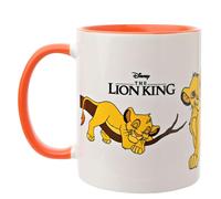 Widdop and Co. - Disney The Lion King - Simba Mug (325ml / 11.4oz) | Orange/White Glazed Stoneware Icons & Villains Simba, Sarafina & Zazu Drinking Cup - Officially Licensed Disney Merchandise