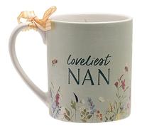 Widdop and Co Floral Mug with Wording - Loveliest Nan