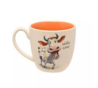 Widdop and Co Funny Silly Cow Mug, 300ml | Dishwasher & Microwave Safe, Tea & Coffee Ceramic Novelty Mug, Funny Farm Range