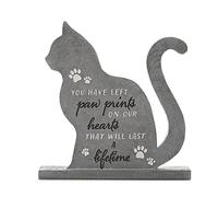 Widdop and Co Grey Pet Memorial Stone Plaque 20cm - Cat