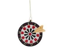Widdop and Co. - Hanging Tree Decoration - Darts - Sports Themed Christmas/Xmas Ornament Holiday Decor - Alternative Homeware for Men, Dad, Brother, Novelty Dartboard. (H: 11cm x W: 10cm x D: 3cm.)