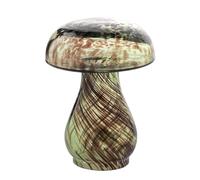 Widdop and Co Hestia Glass Mushroom Vase Ornament - Small 10cm x 8cm x 8cm - Charming Design - Earthy Colours - Decorative Vase for Home, Living Room, Autumn Décor
