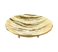 Widdop and Co Hestia Gold Metal Display Bowl - 23cm - Elegant Home Decor Gift