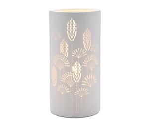 Widdop and Co Hestia - White Ceramic Oval Tall Table Lamp