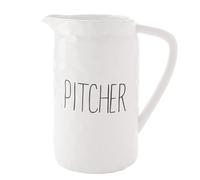 Widdop and Co Hestia White Dolomite Servewear Set - Pitcher Jug 22cm x 20cm x 13cm - Contemporary Stylish Tableware - Lovely Gift Idea Housewarming Dining Dishes Serving