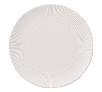 Widdop and Co Hestia White Ribbed Stoneware Dinnerware Dinner Set - 30cm Dinner Plate - Contemporary Stylish Tableware - Lovely Gift Idea Housewarming Dining Dishes Serving