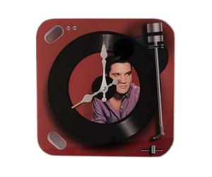 Widdop and Co HOMETIME Iconic Collection Record Player Wall Clock-Elvis Wall Clocks, Multicoloured, Single