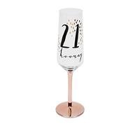 Widdop And Co Hotchpotch Luxury Champagne Prosecco Flute Glass Rose Gold Stem 21st Birthday