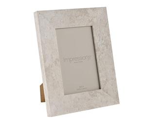 Widdop and Co Impressions 4x6 White Marble-Effect Photo Frame by Juliana