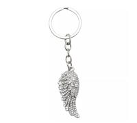 Widdop and Co Keyring - Crystal Angel Wing Design - Sophia Collection - Sentimental Charm Accessory for Bags