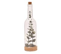 Widdop and Co Love Story LED Light Up Glass Bottle with Flowers - Battery Operated - 30cm x 8cm x 8cm - Perfect for Weddings, Home Décor, Nights in, Valentines Day, Romantic Décor