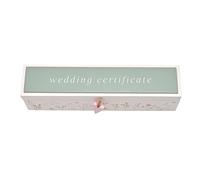 Widdop and Co Love Story Wildflower Certificate Holder | Wedding Certificate Keepsake Box with Floral Design | Romantic Gift for Newlyweds or Engagements