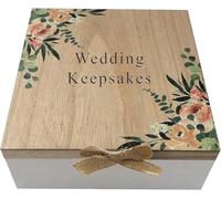 Love Story Wedding Keepsake Box Brown