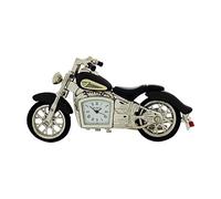 Widdop and Co Miniature Clock - Black Motorcycle in Indian Look, black, Strap.