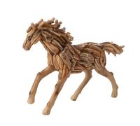 Widdop and Co. - Naturecraft - Driftwood Collection - Wood Effect Self Standing Running Horse Statue/Figurine/Decorative Ornament - Homeware For Animal Lovers & Wildlife Enthusiasts.