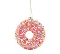 Widdop and Co. - Novelty Hanging Tree Decoration - Donut - Christmas Xmas Ornament Holiday Decor - Alternative Homeware for Friends, Family, Comedy Cup Cake. (H: 16cm x W: 9cm x D: 3cm.)