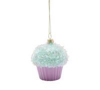 Widdop and Co. - Novelty Hanging Tree Decoration - Purple Cupcake - Christmas Xmas Ornament Holiday Decor - Alternative Homeware for Friends, Family, Comedy Cup Cake. (H: 18cm x W: 7cm x D: 7cm.)