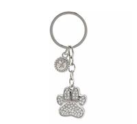 Widdop and Co Paw Print Keyring - Bejewelled Crystal and Gem Design - Sophia Collection - Gift for Dog or Cat Lovers - Ideal for Daughter, Granddaughter, Sister or Friend - Charm Accessory for Bags