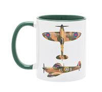 Widdop and Co RAF Printed Stoneware Mug - Spitfire Mug - 325ml - Mug for Hot Drinks, Coffee, Tea - Gift Present Father's Day, Birthday, Gift for Him, Her - Military, Air Force Mug