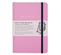 Widdop and Co Say It With Songs - Pink A5 Hardback Notebook 96 Pages - Don't Stop Believing - Each Page Features a Unique Songs QR Code, Gifting & Present for Streaming on Spotify, Youtube & More.