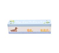 Widdop and Co Story Time Certificate Holder - 5 Little Ducks - Keepsake Box for Baby Milestones, Birth Certificates, Nursery Storage