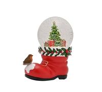 Widdop and Co. - The Seasonal Gift Co. - Santa Boot With Robin Snowglobe