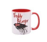Widdop and Co Warner Bros Freddy Krueger Mug - 325ml / 11oz Nightmare on Elm Street Design - Red Interior - Official Horror Movie Collectible Cup - Scary Gift for Horror Fans