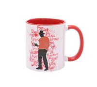 Widdop and Co Warner Bros Nightmare on Elm Street Mug - 325ml / 11oz Freddy Krueger Graffiti Design - Red Interior - Official Horror Movie Collectible Cup - Scary Gift for Horror Fans
