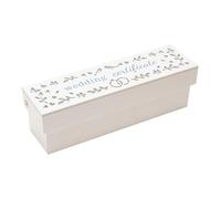 Widdop and Co Wedding Certificate Holder Wooden with Die Cut Hinged Lid Keepsake Box