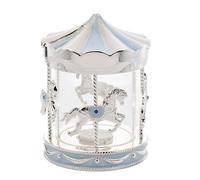 Widdop Bambino Silver Plated Carousel Money Box for Newborn, Christening, Children - Kids Money Box