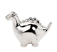 Bambino Dinosaur Silver Plated Money Box H109, W88, D129mm