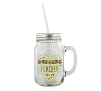 Widdop Bingham Best Teacher Mason Cocktail Jar - Fun Teacher Gift