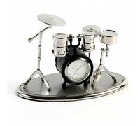 Black Drum Set Miniature Clock