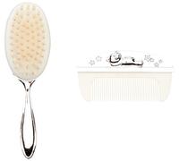 Widdop & Bingham - CG309 C - Birth/Christening Gift Set Brush & Comb Silver Plated - 16.2 x 8.2 x 5.6 cm