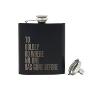 Widdop Bingham & Co Ltd Star Trek "Boldly Go" Stainless Steel Hip Flask Black Widdop Bingham & Co Ltd Black