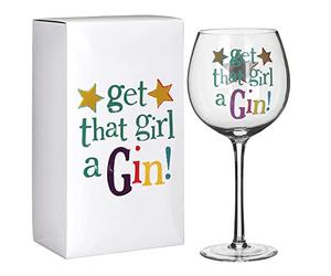 Widdop Brightside Get That Girl a Gin Decorative Coppa Balloon Gin Glass & Box