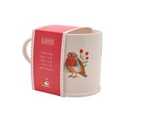 Widdop Ceramic Robin Mug - Charming Watercolour Bird Coffee & Tea Cup - Festive Christmas Drinkware & Thoughtful Gift Idea